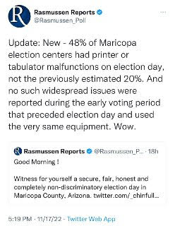 Printer & Tabulation Errors in Maricopa County